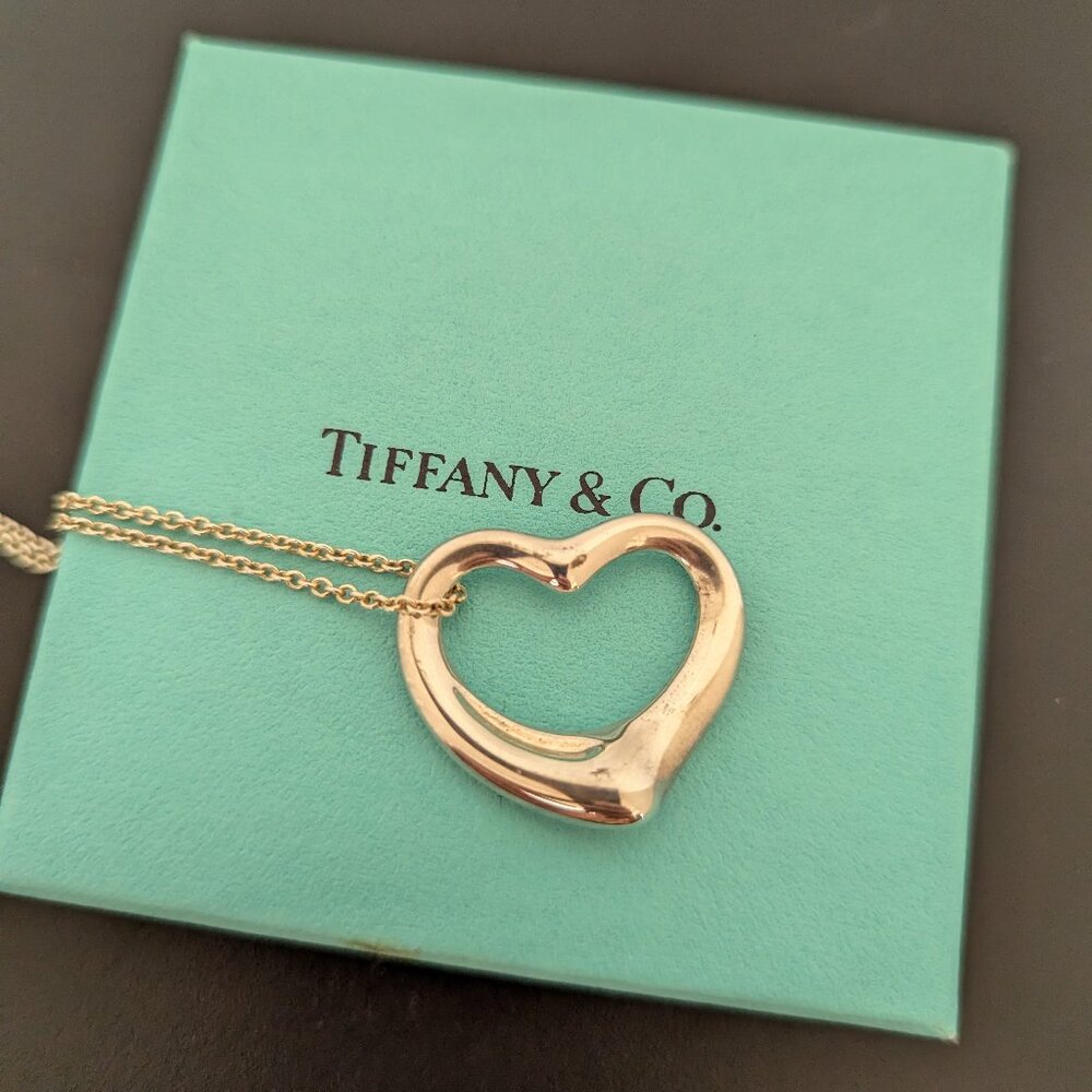 Tiffany Elsa Peretti Open Heart Pendant in sterling silver 27 mm